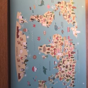Map of the world laptop case